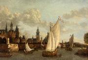Jacobus Vrel Capriccio View of Haarlem Spain oil painting artist